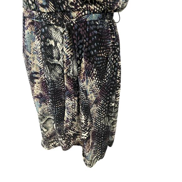 Trendy Sleek Snakeskin Sleeveless Wrap Dress – Vintage Glam Summer Vibes - Picture 5 of 7